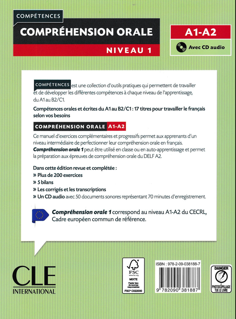 Competences: Compréhension Orale 1 - A1/A2 + CD - 9782090381887 - Bay ...