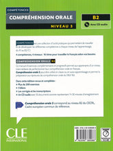 Competences: Compréhension orale 3 - Niveau B2 + CD - 9782090380088 - back cover