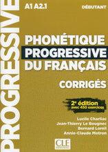 Phonétique progressive du français: Niveau débutant (A1/A2) - Corrigés - 9782090384567 - front cover