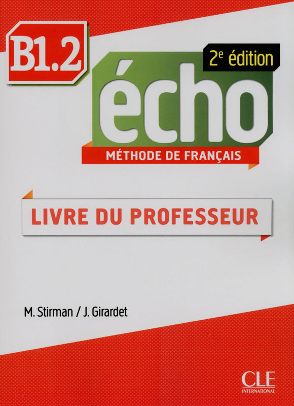 Echo - Niveau B1.2 - Guide pédagogique - 9782090384949 - front cover