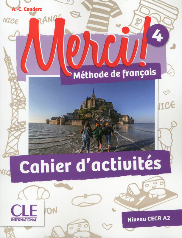 Merci! 4 - Niveau A2 - Cahier d'activités - 9782090388657 - front cover