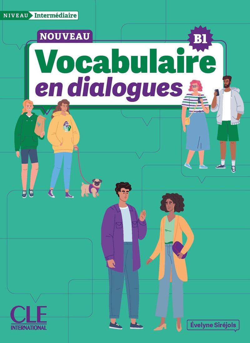 Le Nouveau Vocabulaire en dialogues - Niveau intermédiaire (B1) - Livre + Audio en ligne - 9782090395105 - front cover