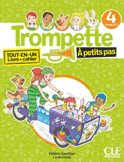 Trompette à petits pas 4 - Niveau A1.2 - Livre de l'élève + Cahier d'activités + Audio téléchargeable en ligne - 9782090398144 - front cover