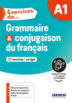 Exercices de... Grammaire et conjugaison A1 + didierfle.app - 9782278095544 - front cover