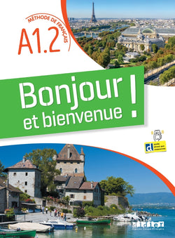 Bonjour et bienvenue A1.2 - tout en français + didierfle.app - 9782278108671 - front cover