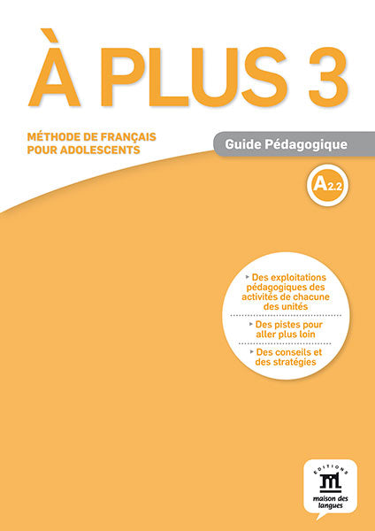 À plus 3 – Guide pédagogique (A2.2) - 9788416273225 - front cover