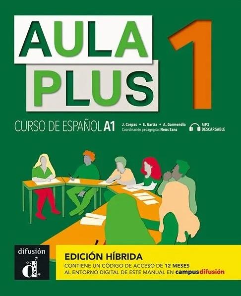 Aula Plus 1 - A1 Edición híbrida - Libro del alumno + MP3 descargable - 9788419236173 - front cover