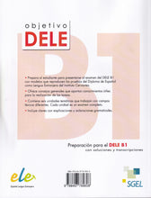 Objetivo DELE B1 - Preparacion para el DELE B1 - 9788497789608 - back cover