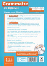 Grammaire en dialogues : Livre grand debutant + CD - 9782090380576 - back cover