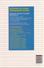 Dificultades del espanol para hablantes de ingles - 9788434893580 - back cover