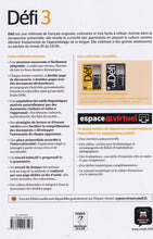 Défi 3 – Livre de l’élève + audio MP3 (B1) - 9788416943593 - back cover