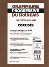 Grammaire progressive du français - Niveau perfectionnement (B2/C2) - Corrigés - 9782090384406 - back cover