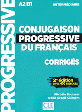 Conjugaison progressive du français - Niveau intermédiaire (A2/B1) - Corrigés - 9782090384512 - front cover