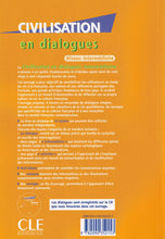 Civilisation en dialogues: Niveau intermédiaire + CD - 9782090352153 - back cover