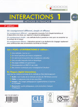 Interactions 1: Livre de l'élève - A1.1 + Audio - 9782090386974 - back cover