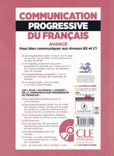 Communication progressive du français: Niveau avancé (B2/C1) + CD - 9782090382112 - back cover