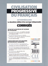  Civilisation progressive du français - Niveau intermédiaire (A2/B1) Corrigés - 9782090381238 - back cover