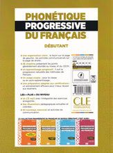 Phonétique progressive du français - 9782090384550 - front cover Niveau débutant (A1/A2) - Livre + CD - 2ème édition - 9782090384550 - back cover