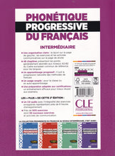 Phonétique progressive du français: Niveau intermédiaire (A2/B1) + CD - 9782090382136 - back cover