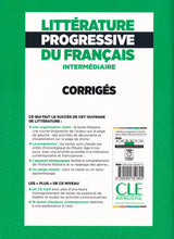 Littérature progressive du français - Niveau intermédiaire (B1/B2) - Corrigés - 2ème édition - 9782090351804 - back cover