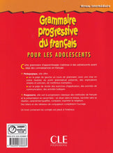 Grammaire progressive du français pour les adolescents - Niveau intermédiaire - Livre - 9782090338683 - back cover