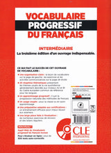 Vocabulaire progressif du français - 9782090380163 - front coverNiveau intermédiaire (A2/B1) - Corrigés - 3ème édition - 9782090380163 - back cover