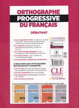 Orthographe progressive du français - Niveau débutant (A1) - Livre + CD - 9782090382167 - back cover