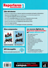 Reporteros internacionales 1 - Libro del alumno + audio download (A1) - 9788416943760 - back cover