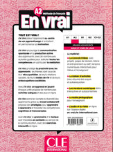 En vrai: Livre de l'élève - A2 + Audio - 9782090358841 - back cover