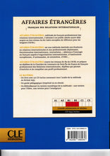 Affaires étrangères: Guide pédagogique - B1/B2 - 9782090386936 - back cover