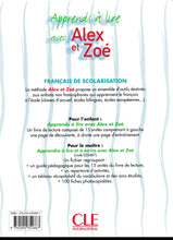 Alex et Zoé 1 - Niveau A1.1 - J'apprends à lire - 9782090354867 - back cover