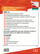 Echo pour l'Amérique du Nord - Niveau A1 - Guide pédagogique - 9782090385113 - back cover