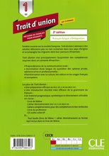 Trait d'union 1 - Niveaux A1.1/A1 - Livre de l'élève + CD - 9782090386523 - back cover