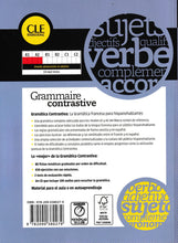 Grammaire contrastive pour hispanophones: A1/A2 + CD - 9782090380279 - back cover