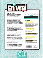 En vrai - Niveau B1 - Livre de l'élève + Audio - 9782090358803 - back cover