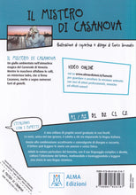 Il mistero di Casanova. Livello A1/A2 + video online - 9788861823167 - back cover