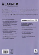 À la une 2 – Guide pédagogique (A1-A2) - 9788417260910 - back cover