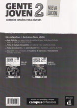 Gente joven 2 Nueva edición - Libro del profesor (A1-A2) - 9788415620938 - back cover