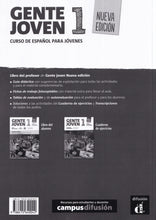 Gente Joven Nueva edición 1 Libro del profesor (A1.1) - 9788415640042 - back cover