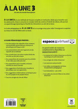 À la une 3 – Guide pédagogique (A2-B1) - 9788417260941 - back cover