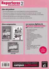 Reporteros internacionales 2 - Libro del profesor (A1-A2) - 9788416943821 - back cover