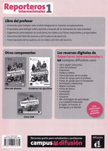 Reporteros internacionales 1 - Libro del profesor (A1) - 9788416943784 - back cover