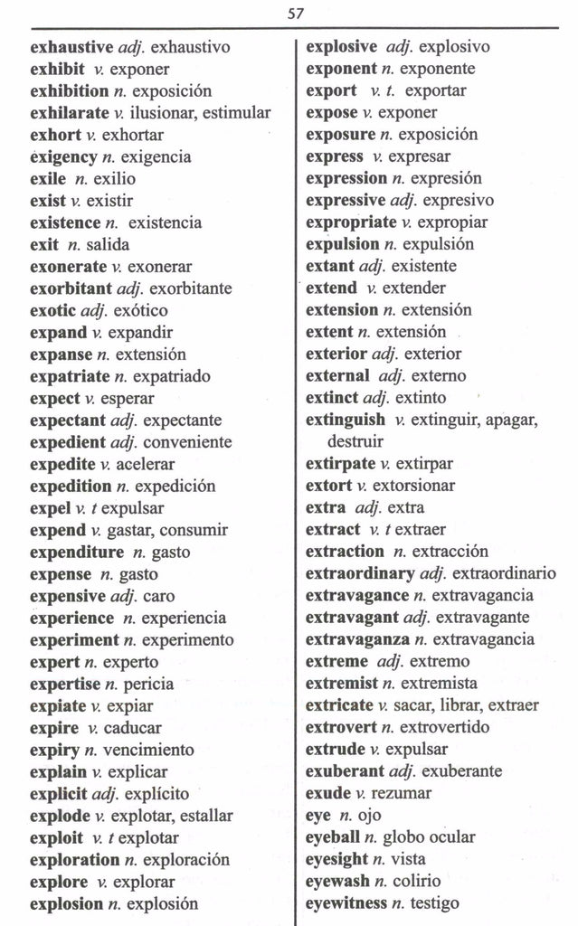 English-Spanish & Spanish-English One-to-One Exam Dictionary - Bay ...